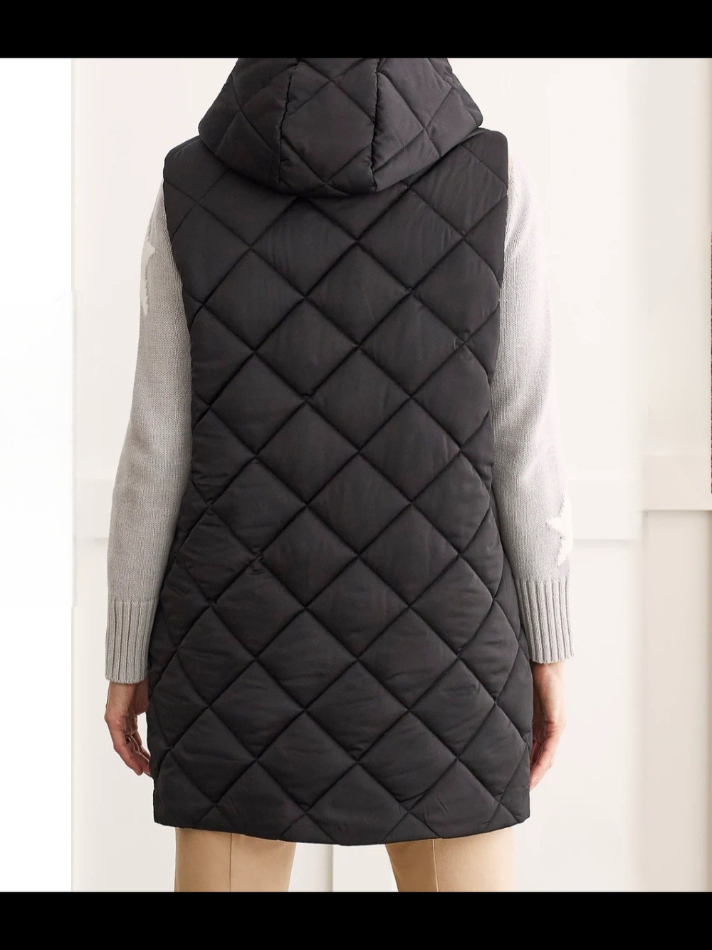 Tribal - BNWOT - Reversible Quilted Hooded Long Vest - Picture 2 of 8